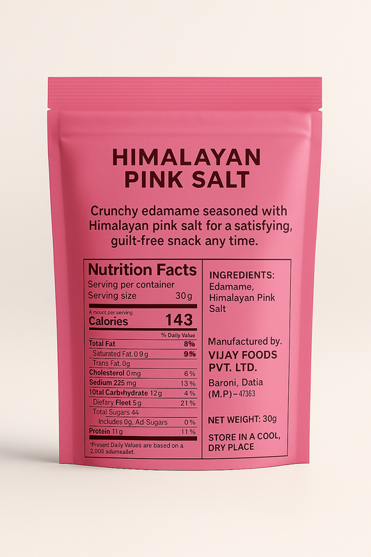 GuiltBean – Himayalan Pink Salt Roasted Edamame Snack | 11g Protein | 30g Pack | Guilt-Free, High-Protein, Vegetarian Snack